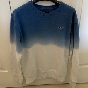 Blue and White Hollister Sweatshirt